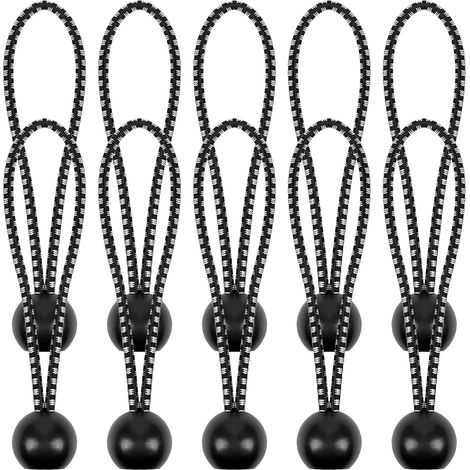 Tendeur avec boule pour bâche imperméable, corde élastique anti-desserrage pour tente et bannière, haute élasticité
