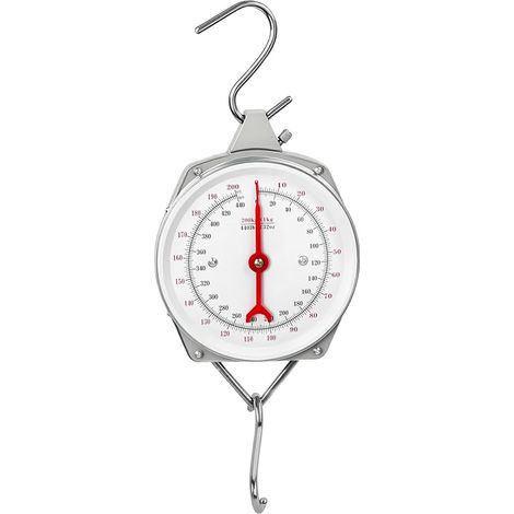 Balance suspendue, balance de valise avec crochet, gris, 200 kg (1/5)