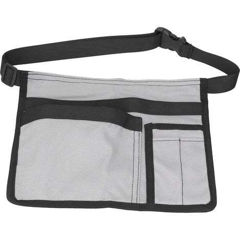 Einseitige, gürtelseitige Werkzeugtasche aus strapazierfähigem Oxford-Gewebe, verstellbarer Werkzeugorganizer für Gartengeräte, Grau (1/5)