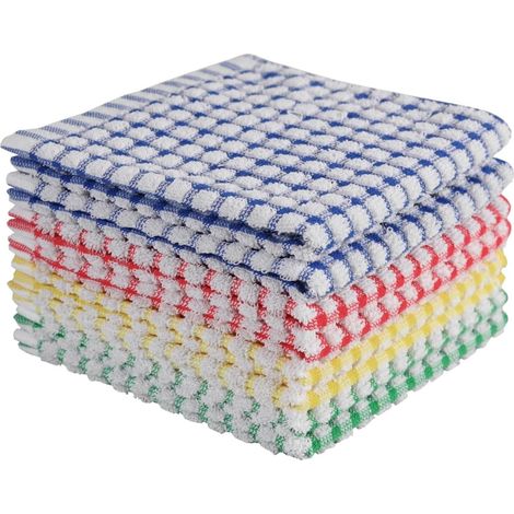 Torchons de cuisine Dish Kitchen, torchons super absorbants, chiffons de nettoyage en coton, lot de 8, 30 x 30 cm (1/5)