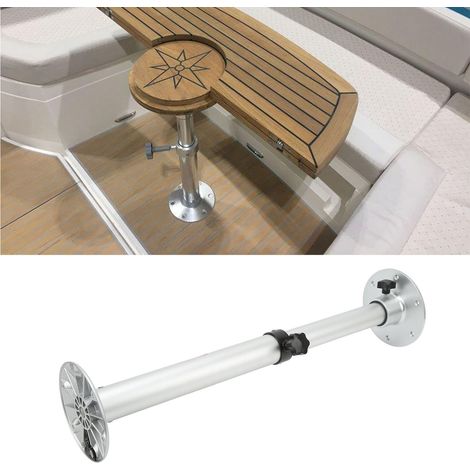 (Enregistrement vidéo) Accessoires pour camping-cars et bateaux, pieds de table rotatifs à 360°, réglables en hauteur sans palier, en alliage d'aluminium avec finition brossée, de 490 mm à 745 mm. (1/5)