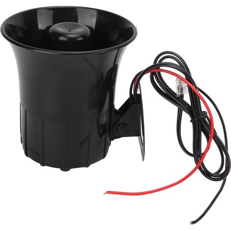 Haut-parleur mono trompette 6 tons 110 dB 12 V universel pour motos, voitures et excavatrices (1/5)