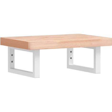 Maison Exclusive - Waschbeckenregal Wandmontage Stahl und Massivh