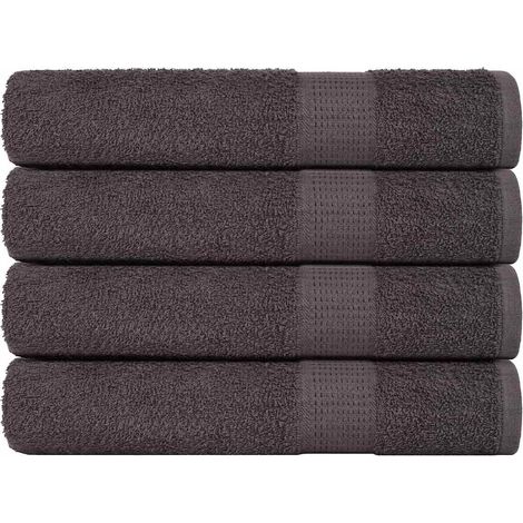 Serviettes FROGN, lot de 4, anthracite, 100x200 cm, 360 g/m²