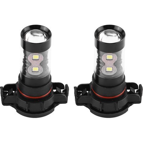 2 ampoules LED H16 12V-24V 50W pour feux de brouillard et feux de jour, blanches et puissantes (1/5)