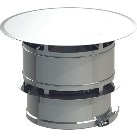 TEN – Chapeau anti-vent pour fumisterie – Largeur 150-200 mm – Résistant aux intempéries – Conçu pour espaces extérieurs