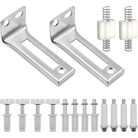 Kit de réparation de porte 16 pièces pour portes coulissantes et placards, Argent, Noir, Gris (1/5)