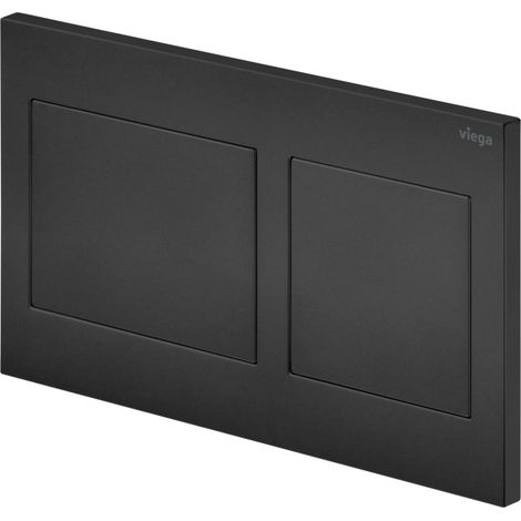 Plaque de commande WC VfS 21 8611.1 en plastique noir mat