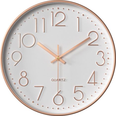 Orologio da parete bianco con radiocomando e regolazione automatica dell'ora per pareti bianche (1/3)