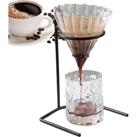 Support Pour Filtre À Café - En Métal - Pour Filtre Goutte À Goutte - Minimaliste - Pour Égouttage - 1 Pièce (1/4)