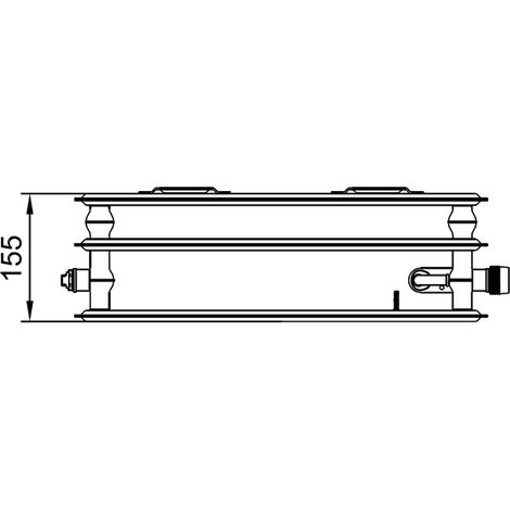 Kermi Therm-x2 Profil Hygiene-Ventilheizkörper Typ 30 900x2000mm Ventilposition rechts FTV300902001R1K (1/3)