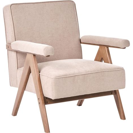 Sessel EVJE Kunstleinen Beige