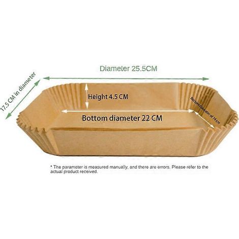 200-teiliges Einweg-Backzubehör für Heißluftfritteusen von Foodi, Papierbackbleche, Einweg-Gebäckformen, antihaftbeschichtete Küchenaccessoires, 200er-Packung für Heißluftfritteusen (1/5)