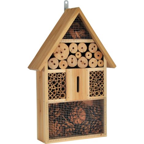 Insektenhotel "L" natur - 48 cm - Insektenhaus aus Holz zum Aufhängen