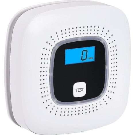 Détecteur de monoxyde de carbone avec affichage numérique et alimentation par batterie remplaçable, détecteur de monoxyde de carbone avec Te (1/5)