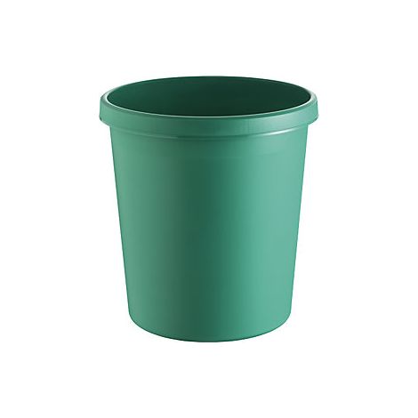 Papelera de polietileno  capacidad 18 l  UE 15 unid  verde