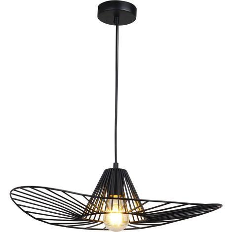 Suspension ABANO noire loft E27 1 lampe Polux 317186 (1/5)