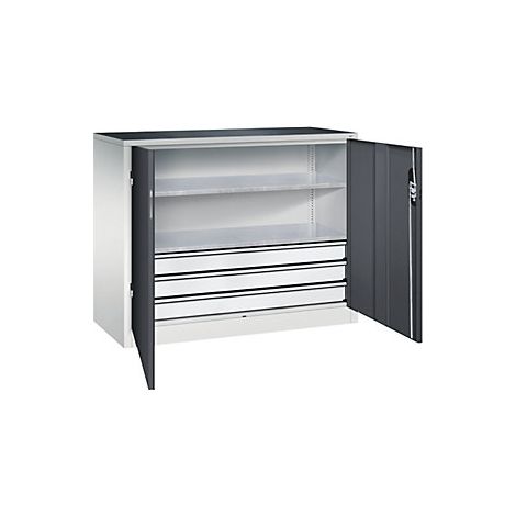 C+P Armadietto da officina con ante a battente e cassetti alt