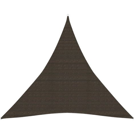 Voile toile d'ombrage parasol 160 g/m² PEHD 3,6 x 3,6 x 3,6 m marron