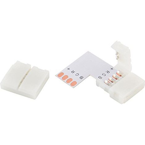 Conector de esquina sin soldadura para cinta de 12v RGB 5050