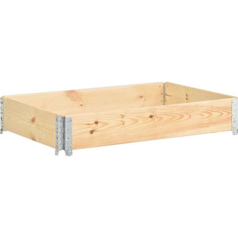 vidaXL Collar de caja de pallet madera maciza de pino 80x120 cm (1/2)