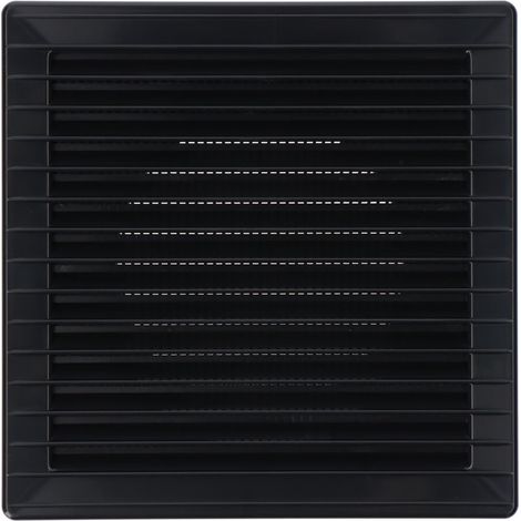 Griglia di ventilazione quadrata da incasso Ø10cm con zanzariera in ABS colore grigio antracite 17x17cm EDM