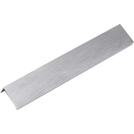Maniglia per mobile da cucina, maniglia a incasso color argento, maniglia per anta in lega di alluminio a scomparsa, 2 pezzi, interasse fori 192 mm