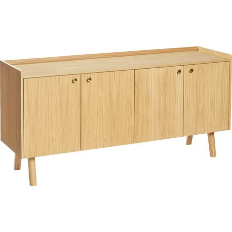 Buffet Design 4 Portes "Nice" 160cm Chêne