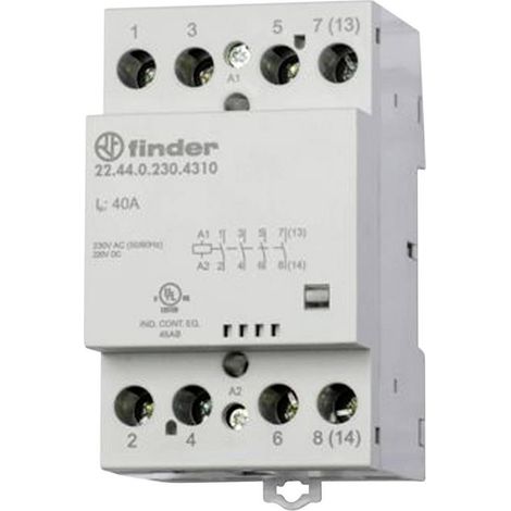Contattore Finder 40A 440V AC Binario 35mm 2O+2F