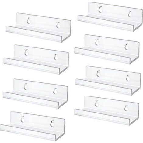 Support mural réglable pour étagères en verre - 4 pièces - AquaForge (1/5)
