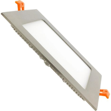Pannello Downlight LED 12W Quadrato SuperSlim Foro 155x155mm Argento LIFUD  6000K Bianco Freddo (1/5)