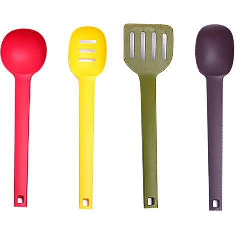 Set Ustensiles Cuisine Nylon - Résistant Chaleur Jusqu'à 210 °C - Pour Cuisinière et Four - 6 Pièces (1/5)