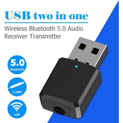 USB Bluetooth 5.0 Adaptateur de dongle émetteur récepteur de musique pour voiture PC TV (1/4)