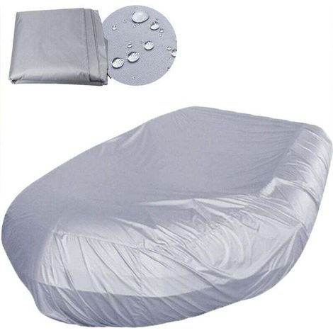 Inflatable boat cover, sun protection boat cover (grey, 330 x 165 x 46 cm) MUMU (1/4)