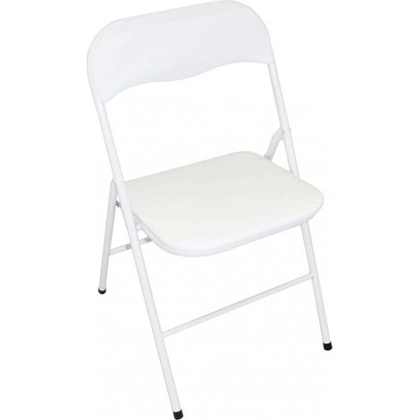 Sedia da Giardino Pieghevole Slim 44x45x79 h cm in Acciaio Bianca Lucida (1/3)