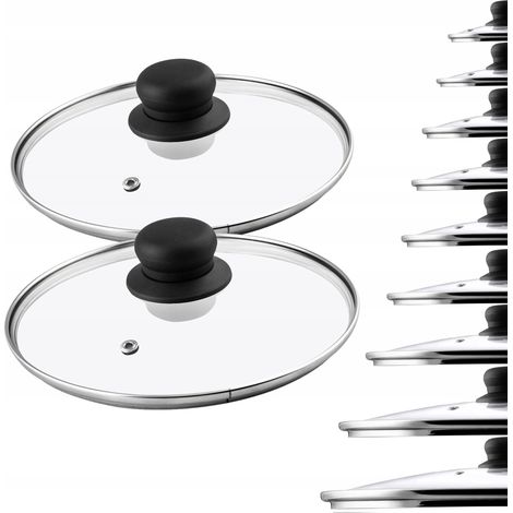 KADAX Glasdeckel Set, Topfdeckel aus Glas, 14-30cm, hitzebeständiger Deckel für Topf, Pfanne, Pfanne (1/5)