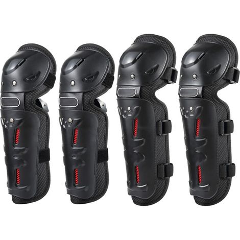 4PCs Cyclisme Genouillère et Coudières Vélo VTT Vélo Moto Équitation Genou Soutien Protections Protections Gardes Sports de Plein Air Cyclisme Genou Protecteur Équipement (1/5)