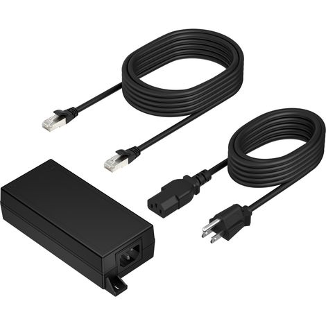HP Poly PoE++ 65W 2.5G Adapter with 3.66m CAT6A Cable and Power Cord Negro (1/3)
