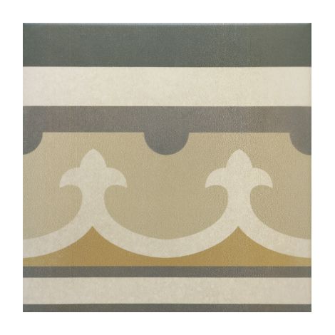 Carrelage sol / mur  effet ciment taupe 20x20 cm - CAPRICE BURGUNDY BORDURE (vendu par boite de 1m2) (1/3)
