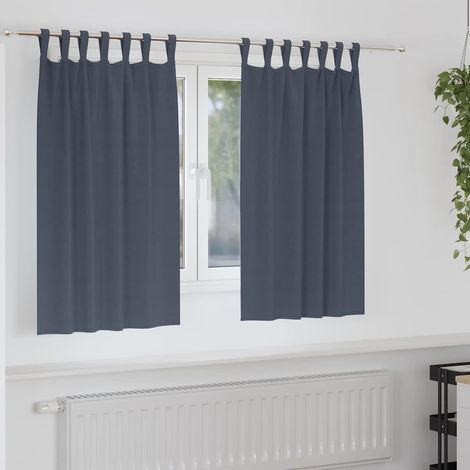 Verdunkelungs-Vorhänge mit Ringen 2 pcs Anthrazit 140 x 140 cm (1/5)