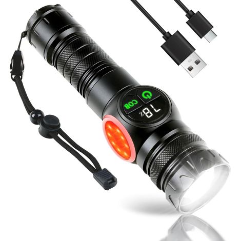 Lampe torche LED rechargeable 2800 lumens COB magnétique 9 modes (1/5)