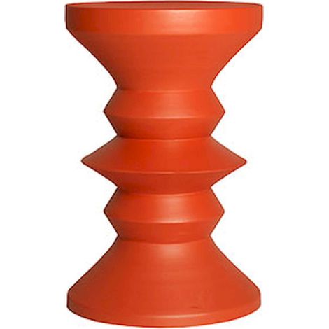Table d'appoint contemporaine orange en fer style design - orange vif contemporain (1/5)