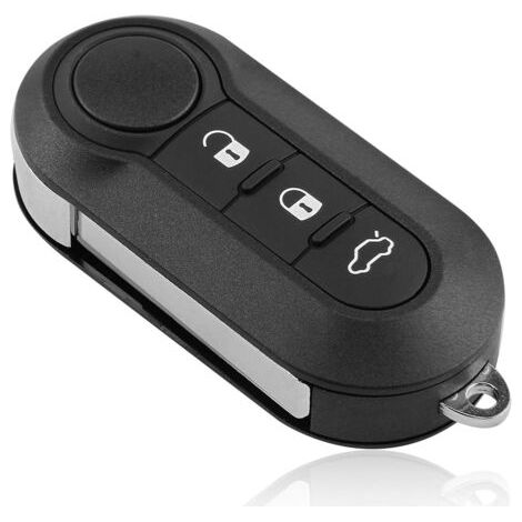 Car key housing for Fiat, replacement housing for 3-button remote control, compatible with Fiat 500, Bravo, Brava, Evo, Grande, Punto, Doblo and Du--BIEMMEDUE (1/5)