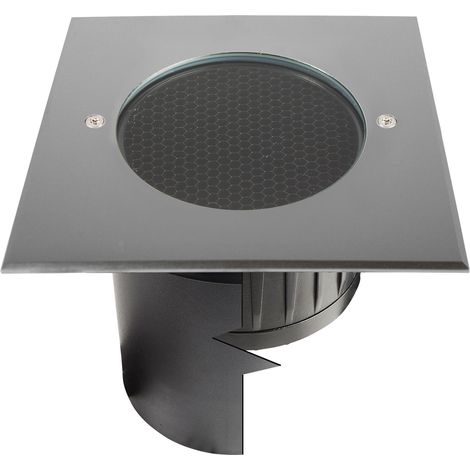 Encastré de sol extérieur ZEPH 3 230V carré inox bleu 6x2W - EUROPOLE - 55424