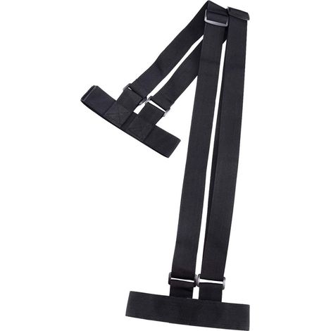 Sangle à Double Bretelle pour Ski, Harnais Porte-skis de Randonnée Hivernale, Poignée de Transport pour Surf et Planche, Attache de Rangement (1/5)