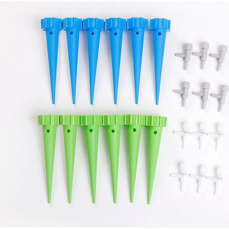 BRAVIX 12pcs Goutte à Goutte Bouteille Irrigation Goutte à Goutte Bouteille Arroseur Automatique Plantes Arrosage Goutte a Goutte avec Vannes pour Jardin Maison Intérieur Extérieur Pot de Fleur (1/5)