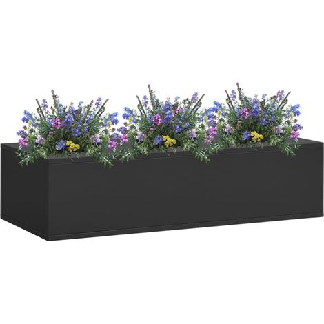Büro-Blumenkasten Anthrazit 90x40x23 cm Stahl