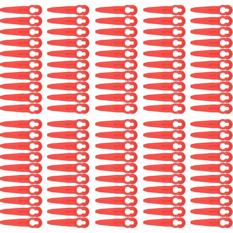 Lot de 100 Lames Plastique pour Coupe-Herbe, Accessoires de Remplacement pour Tondeuse, Découpe de Branches (1/5)