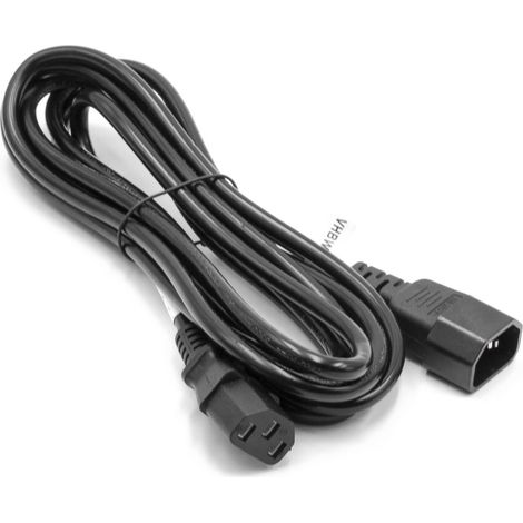 vhbw C13 / C14 Verlängerungskabel Buchse auf Stecker für Kleingeräte - Stromkabel, 3 m (1/3)