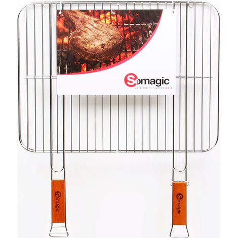 Barbecuerost Carrefour double grill Stahl 51x38 cm